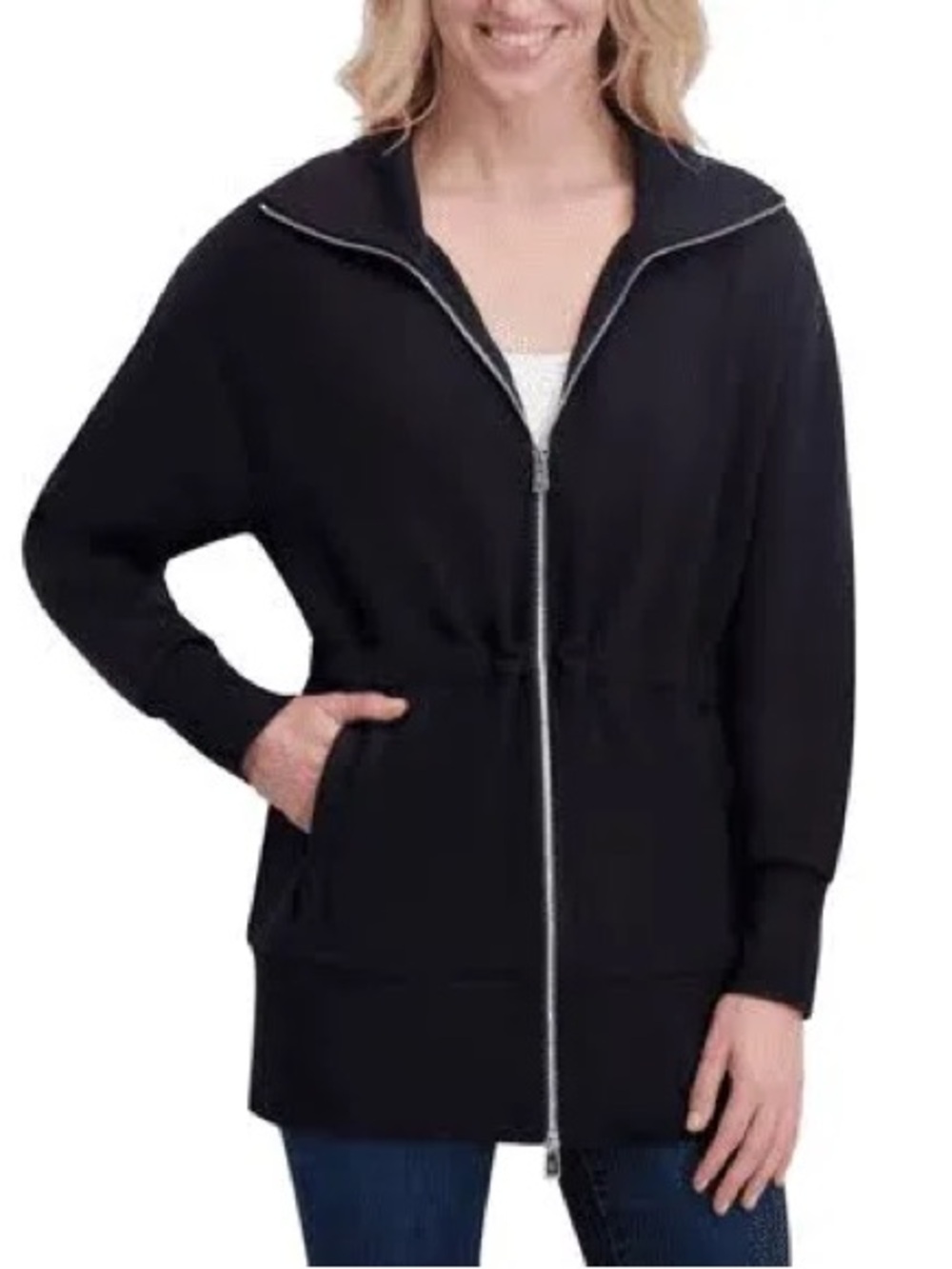 NEW Converse Black Full Zip Long Sweatshirt